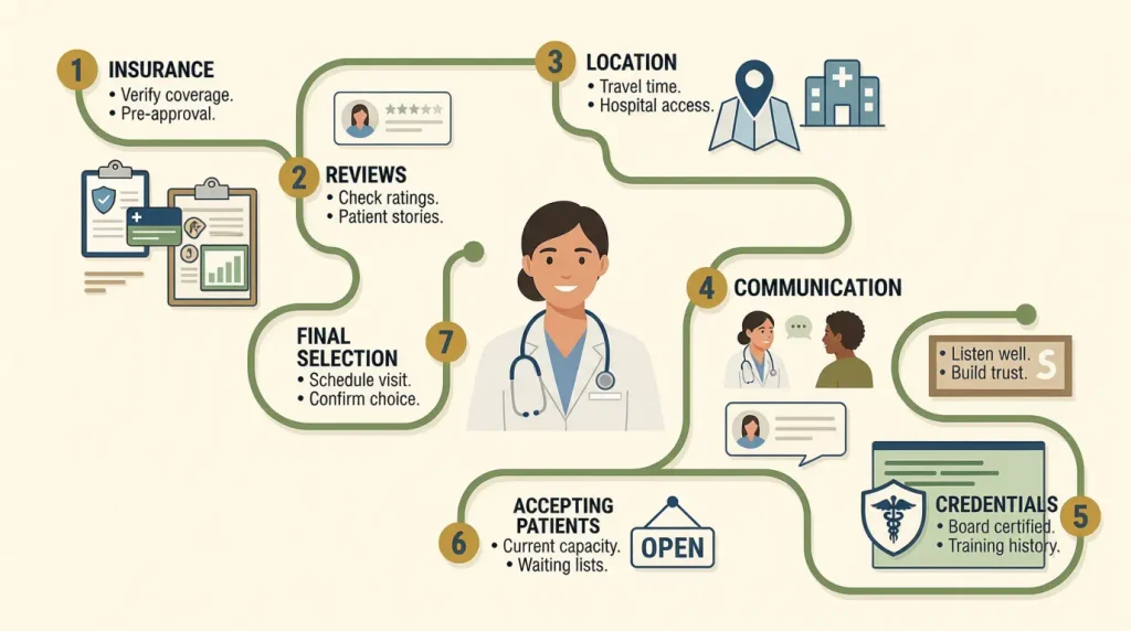 steps for choosing primary care physician